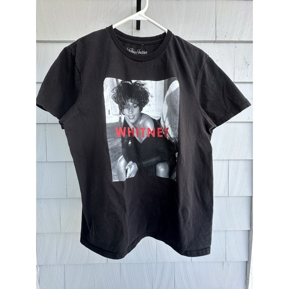 Whitney Houston Graphic T-Shirt Black Large Official Licensed 2021
